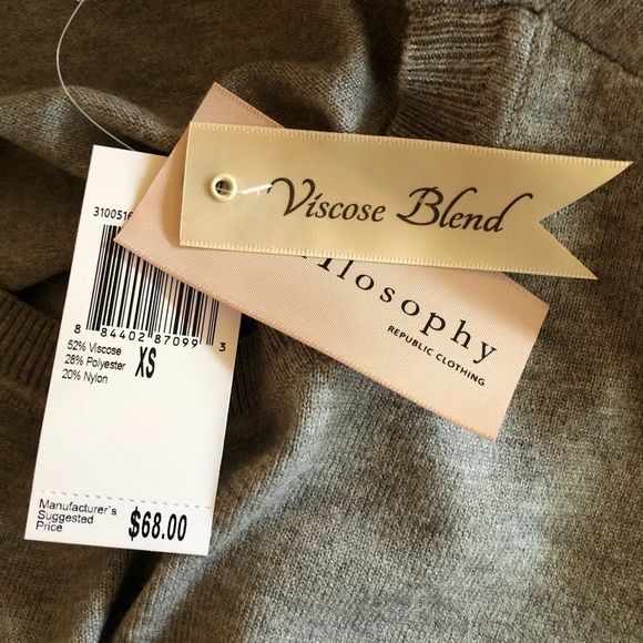 NWT Philosophy Love intarsia light soft sweater XS - Picture 8 of 11